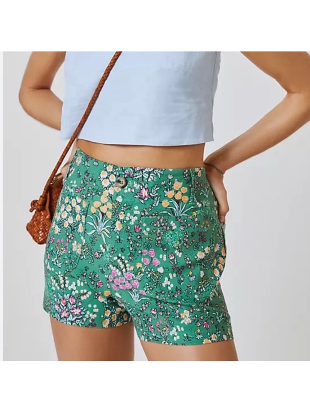 Anthropologie Maeve The Colette Floral High Rise Shorts Size 25